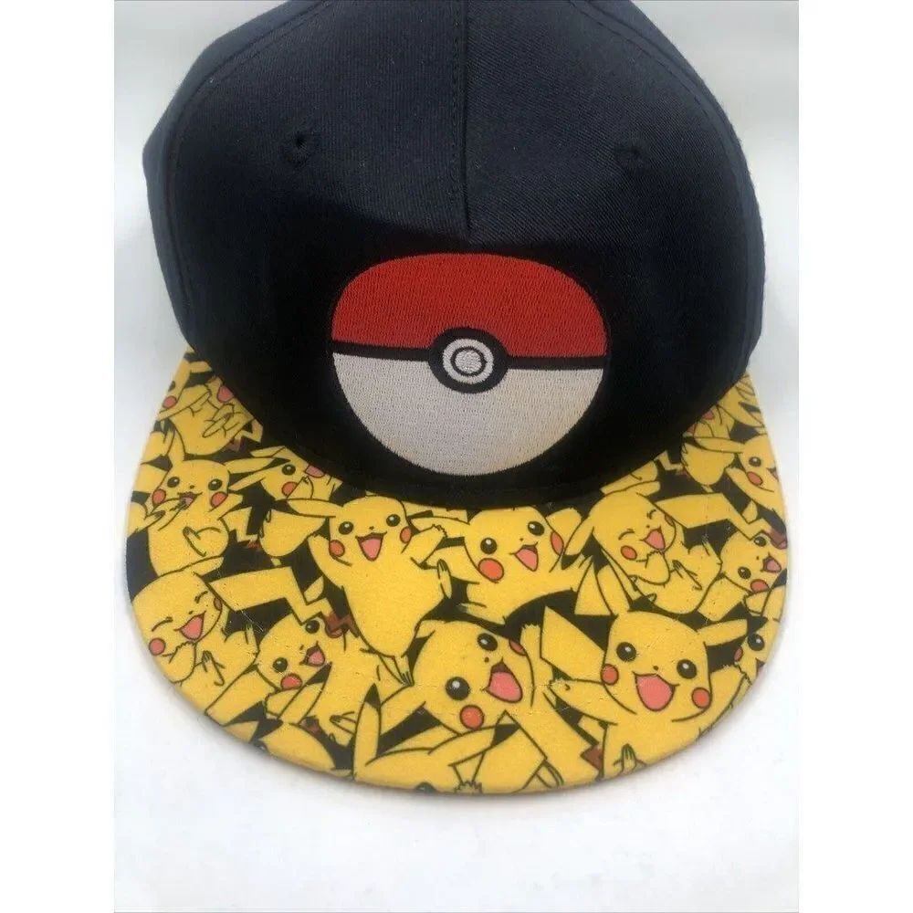 Pokemon Pokeball Pikachu Snapback Adjustable Baseball Hat Cap 2016. Youth OSFM.